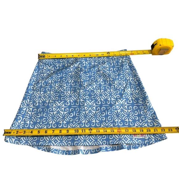 Rip Skirt Hawaii Skirt Small Blue Floral Adjustable waist Athleisure Beach Swim - Picture 6 of 7